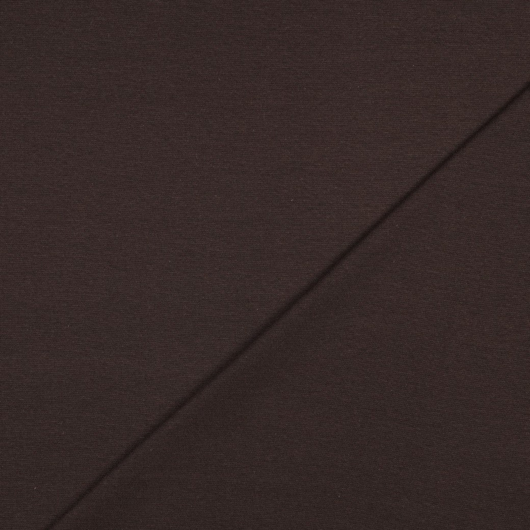 Bio-Baumwolle Bündchen glatt (GOTS) uni | dunkelbraun