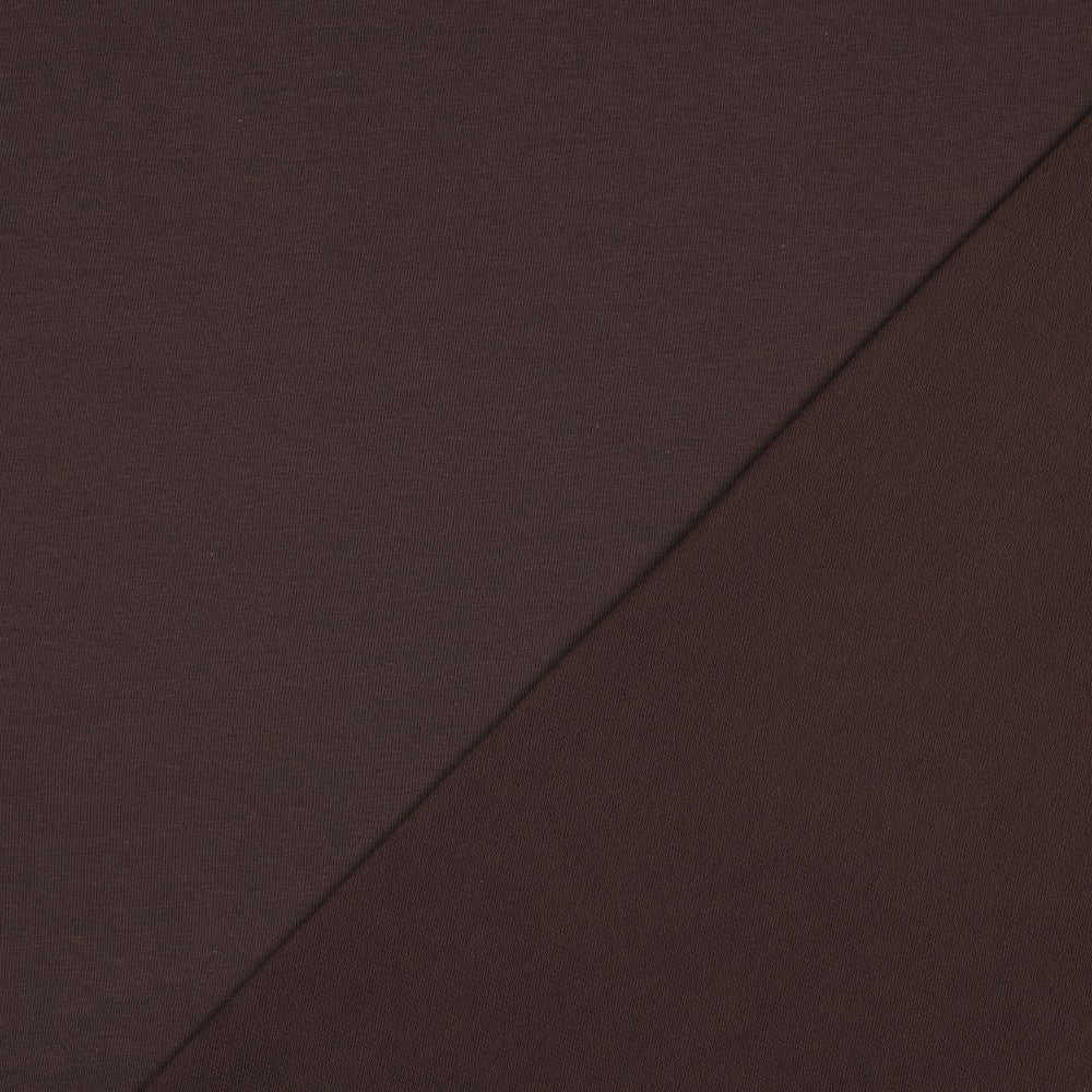 Bio-Baumwolle French Terry (GOTS) uni | dunkelbraun