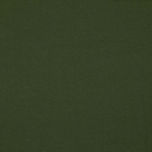 Stoffprobe Bio-Baumwolle Basic Jersey Stoff (GOTS) uni | armygrün JuleStoff