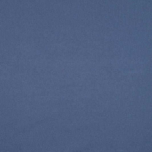Stoffprobe Bio-Baumwolle Basic Jersey Stoff (GOTS) uni | indigoblau JuleStoff