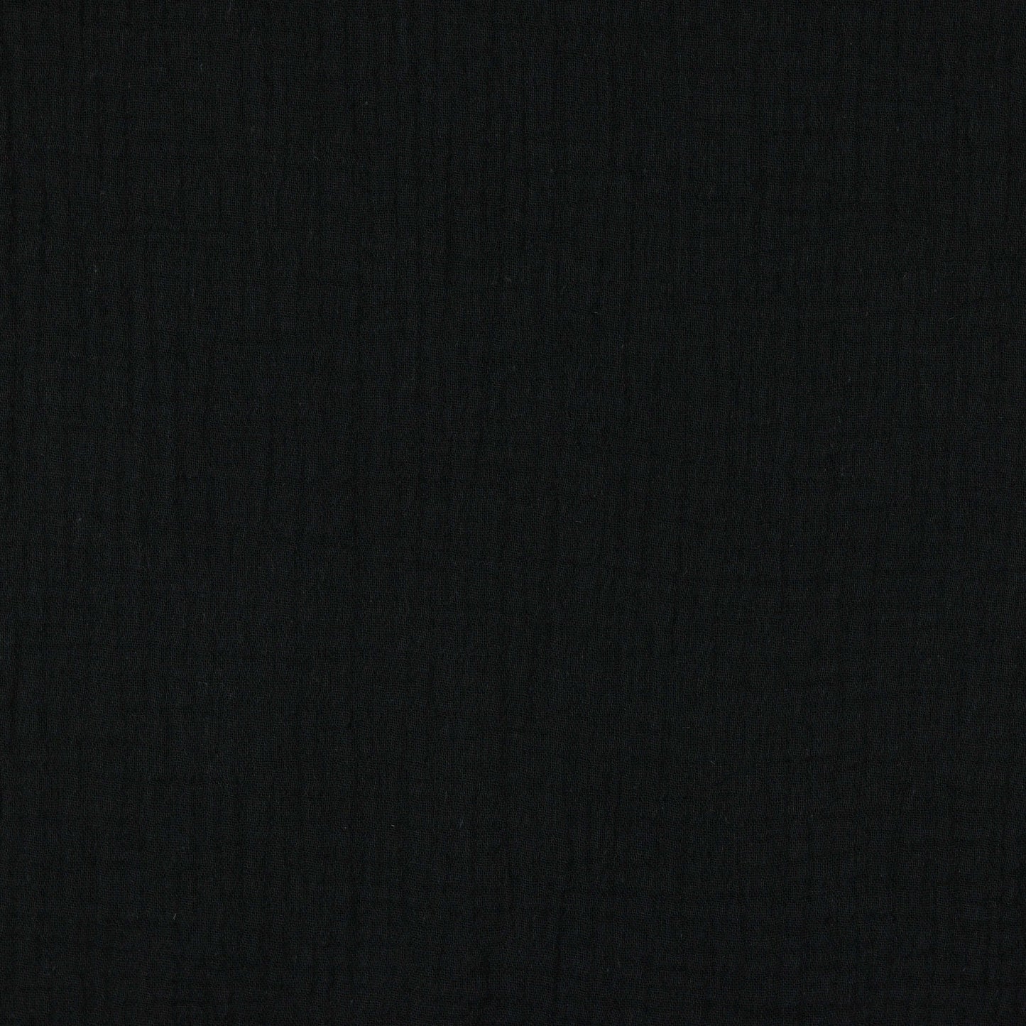 Bio-Baumwolle Musselin/Double Gauze Stoff (GOTS) uni | schwarz JuleStoff