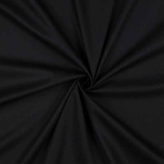 Stoffprobe Bio-Baumwolle Popeline (GOTS) uni | schwarz JuleStoff