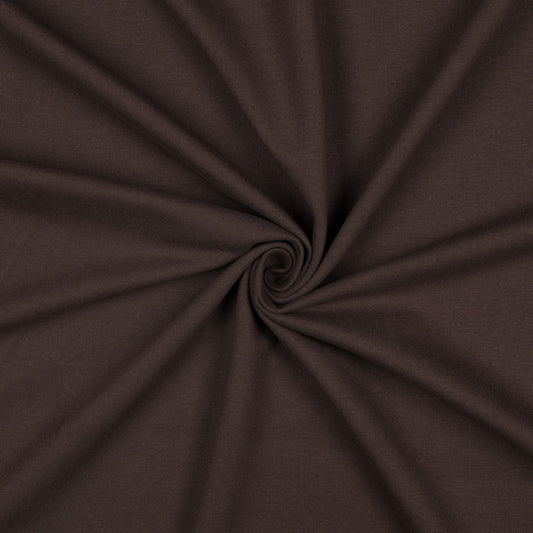 Bio-Baumwolle Soft Sweatstoff (GOTS) uni | dunkelbraun