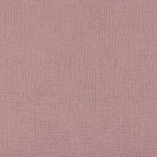 Bio-Baumwolle Musselin/Double Gauze Stoff (GOTS) uni | altrosa JuleStoff