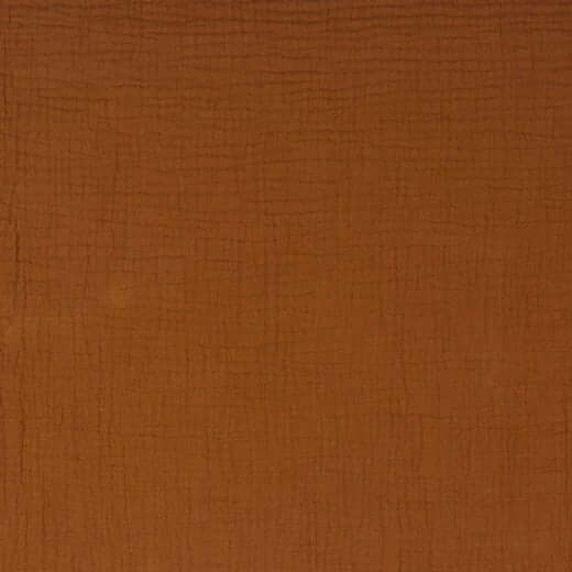 Stoffprobe Bio-Baumwolle Musselin/Double Gauze Stoff (GOTS) uni | cognac JuleStoff