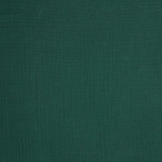 Stoffprobe Bio-Baumwolle Musselin/Double Gauze Stoff (GOTS) uni | grün JuleStoff