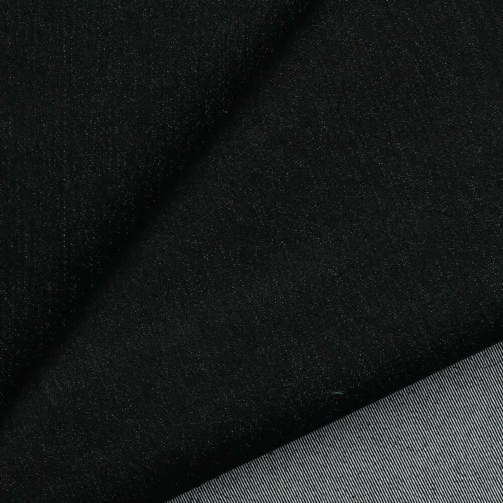 Stoffprobe Recycling-Baumwolle Stretch Jeans 11OZ | schwarz JuleStoff
