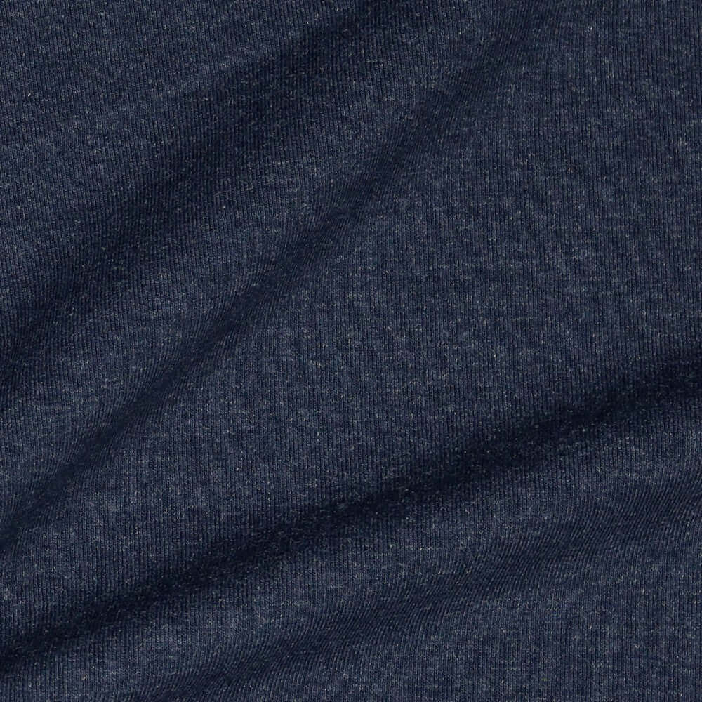 Stoffprobe Recycling-Baumwolle Jersey Stoff | jeansblau-meliert JuleStoff