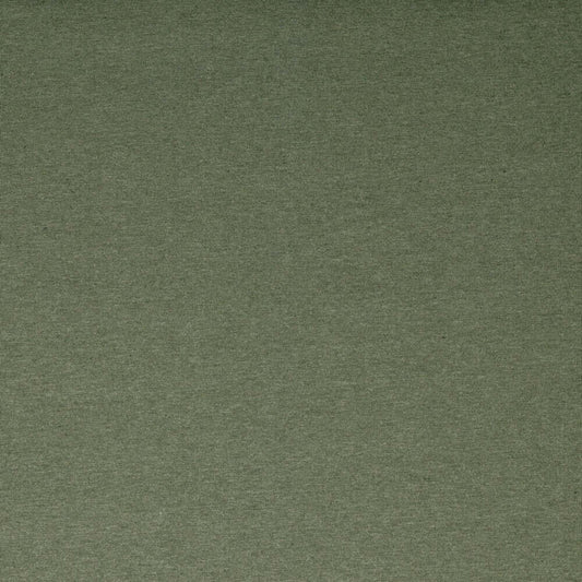 Stoffprobe Recycling-Baumwolle Jersey Stoff | moosgrün-meliert JuleStoff