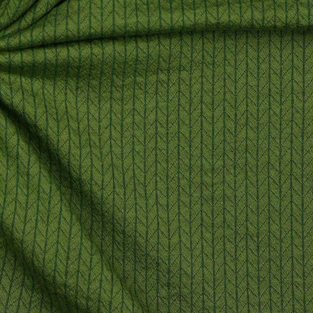 Recycling-Baumwolle Strick Zopfmuster | khaki JuleStoff
