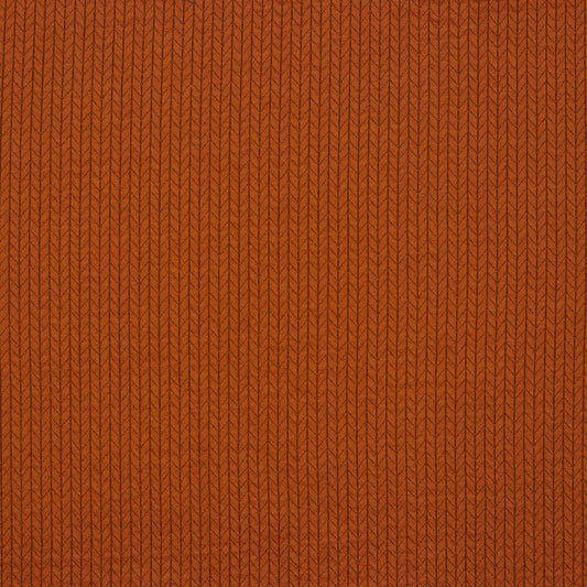 Stoffprobe Recycling-Baumwolle Strick Zopfmuster | rost JuleStoff