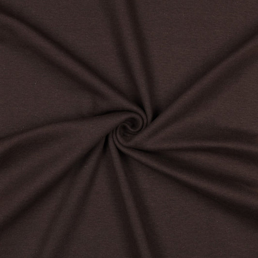 Bio-Baumwolle Bündchen glatt (GOTS) uni | dunkelbraun