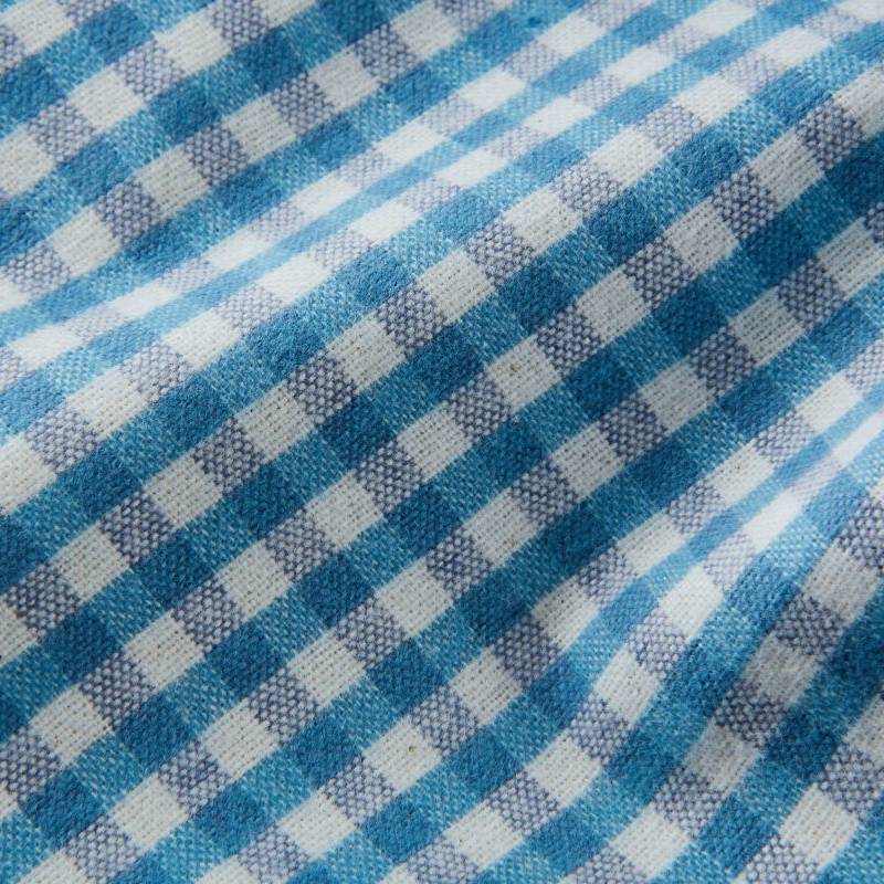 Bio-Baumwolle Flanell (GOTS) Vichykaro | blau