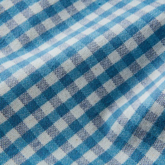 Bio-Baumwolle Flanell (GOTS) Vichykaro | blau