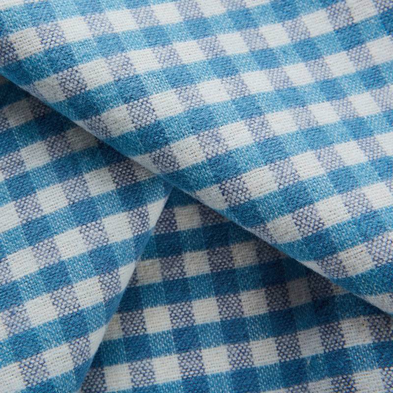 Bio-Baumwolle Flanell (GOTS) Vichykaro | blau