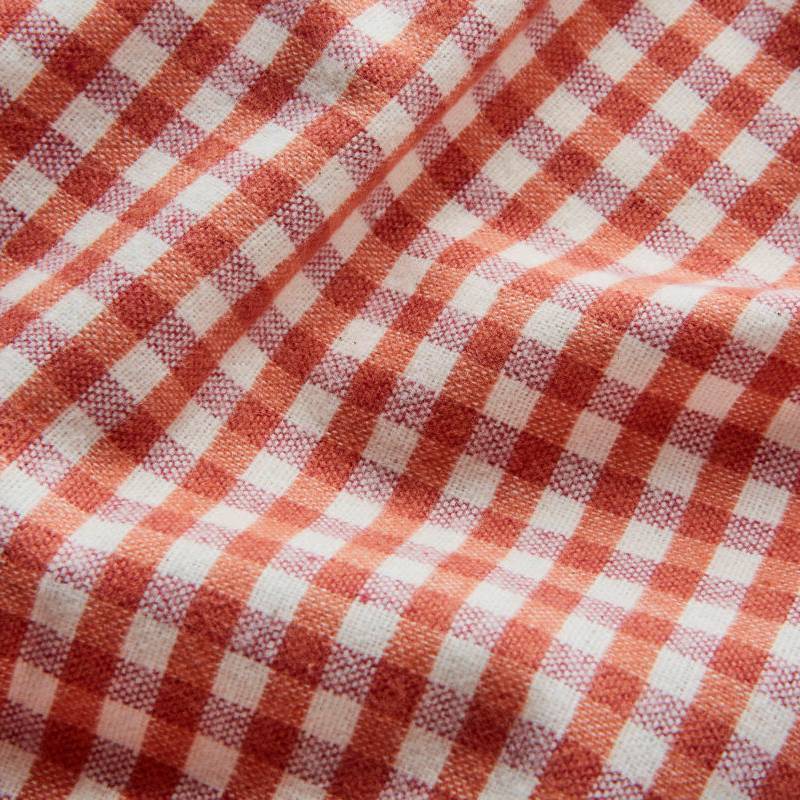 Bio-Baumwolle Flanell (GOTS) Vichykaro | rot-orange