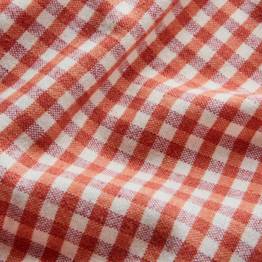 Bio-Baumwolle Flanell (GOTS) Vichykaro | rot-orange