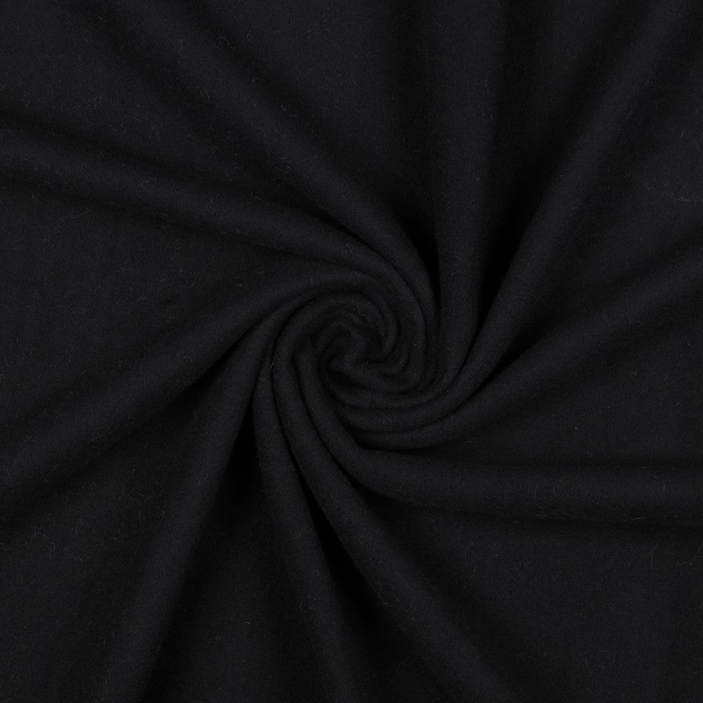 Bio-Baumwolle Fleece (GOTS) uni | schwarz