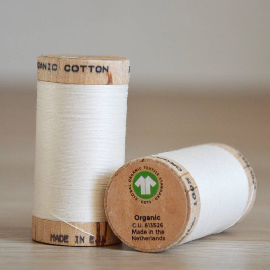 Bio-Baumwolle Nähgarn 274 m (GOTS) | 4801 cremeweiß