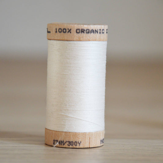 Bio-Baumwolle Nähgarn 274 m (GOTS) | 4801 cremeweiß