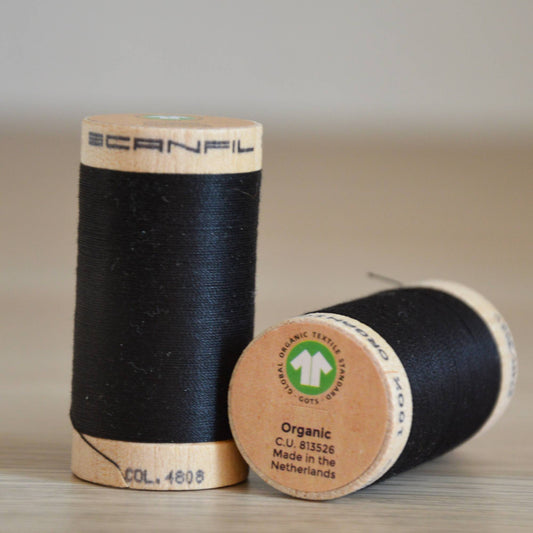 Bio-Baumwolle Nähgarn 274 m (GOTS) | 4808 schwarz
