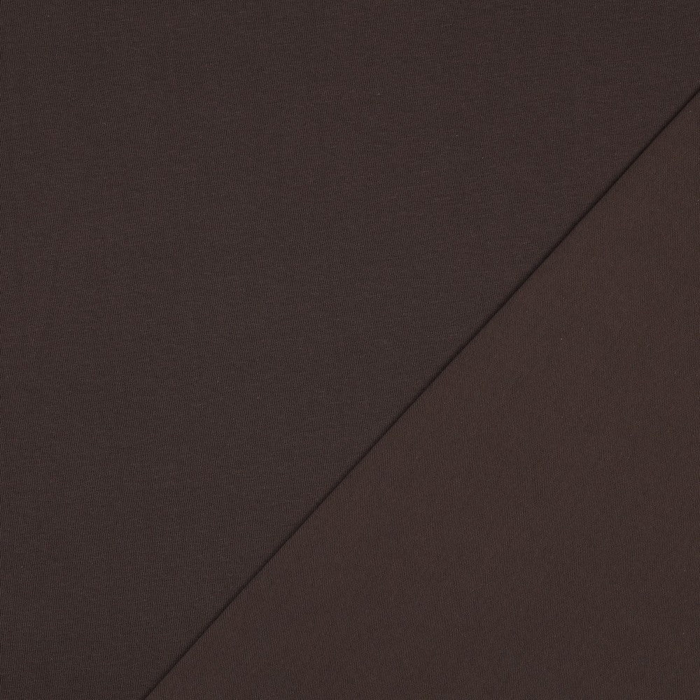 Bio-Baumwolle Basic Jersey Stoff (GOTS) uni | dunkelbraun