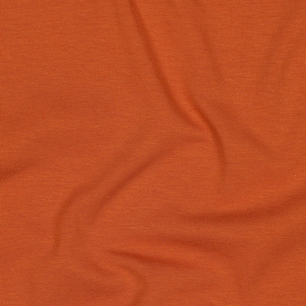 Bio-Baumwolle Basic Jersey Stoff (GOTS) uni | terrakotta
