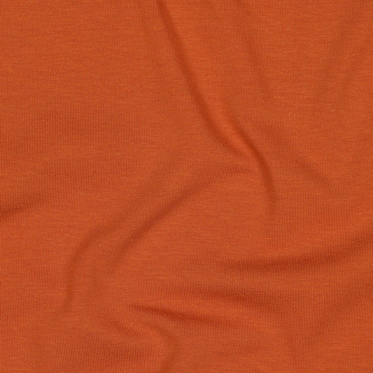 Bio-Baumwolle Basic Jersey Stoff (GOTS) uni | terrakotta