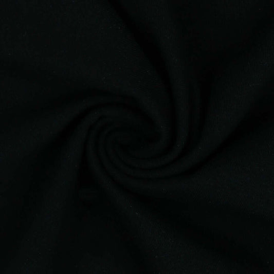 Bio-Baumwolle Basic Jersey Stoff (GOTS) uni | schwarz JuleStoff