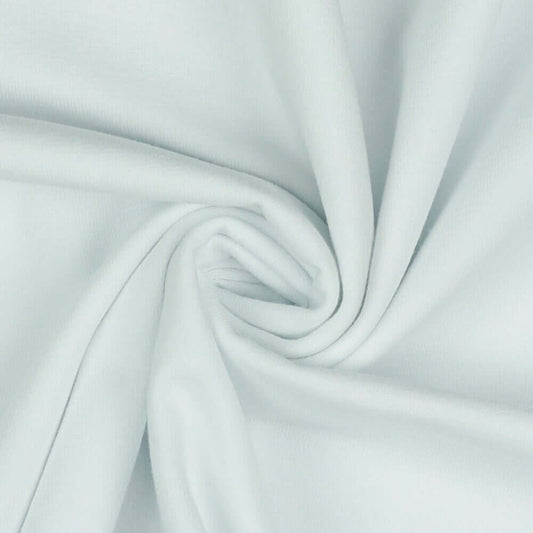 Stoffprobe Bio-Baumwolle Basic Jersey Stoff (GOTS) uni | weiß JuleStoff